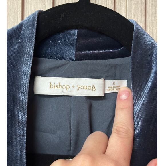 Bishop + Young Icon Velvet Blazer Emerald Women’s Size S - Picture 5 of 8